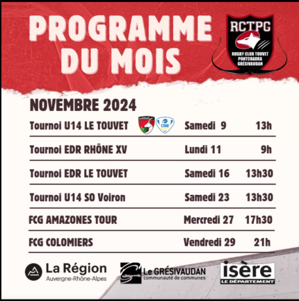 PROGRAMME DU MOIS ❤️🖤