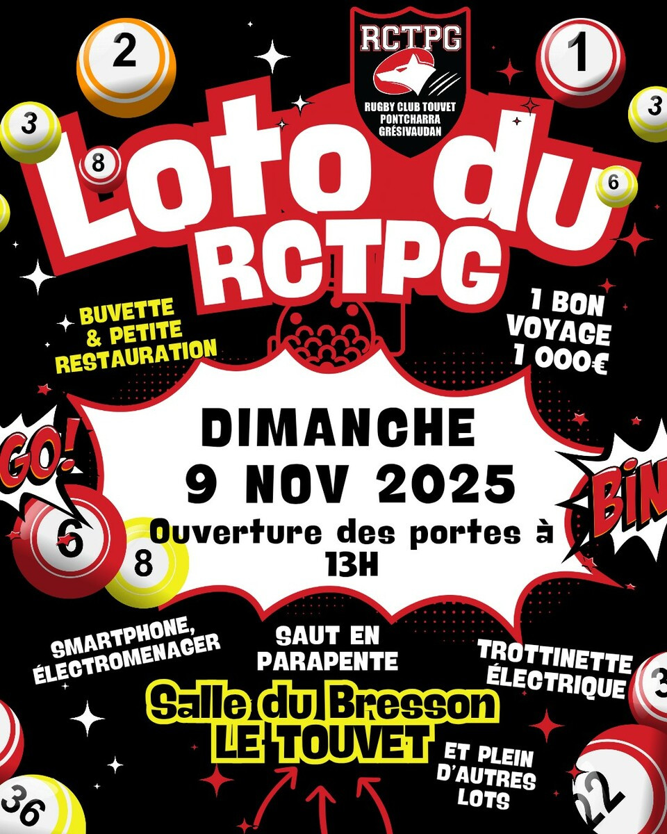 🎉 Le grand LOTO du RCTPG arrive ! 🎉